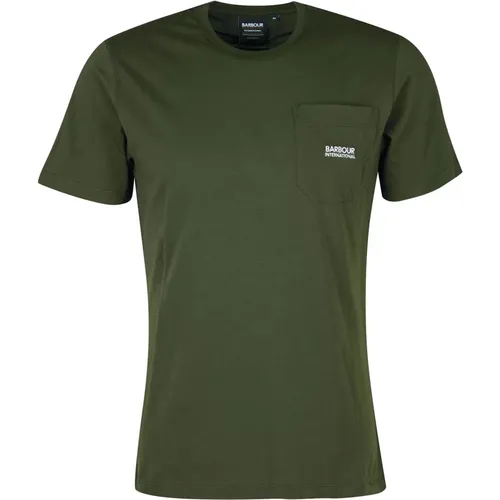 Klassisches Radok Taschen T-Shirt , Herren, Größe: 2XL - Barbour - Modalova