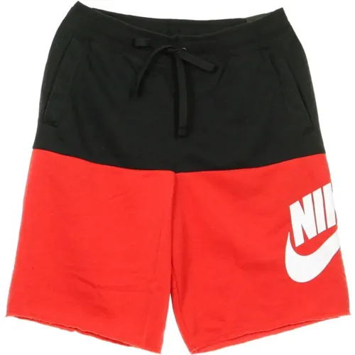 Casual Shorts, male, , Size: XL Black University Red White Tracksuit Shorts - Nike - Modalova