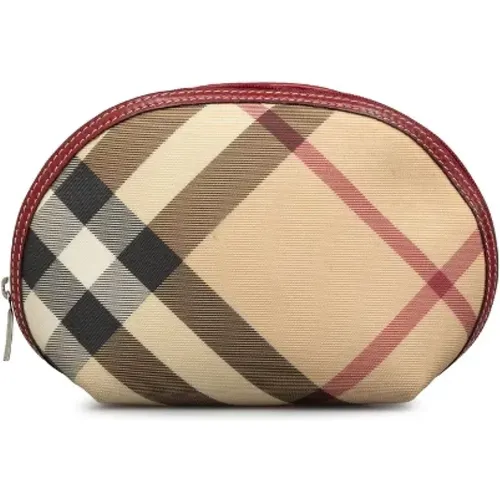 Pre-owned Clutches, female, , Size: ONE SIZE Pre-owned Canvas pouches - Burberry Vintage - Modalova