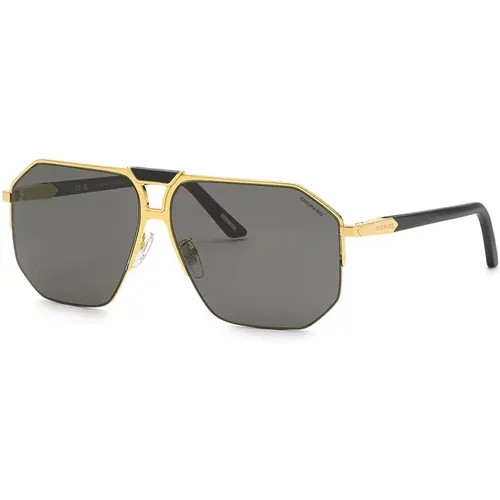 Sunglasses, male, , Size: ONE SIZE Golden Metal Sunglasses - Chopard - Modalova