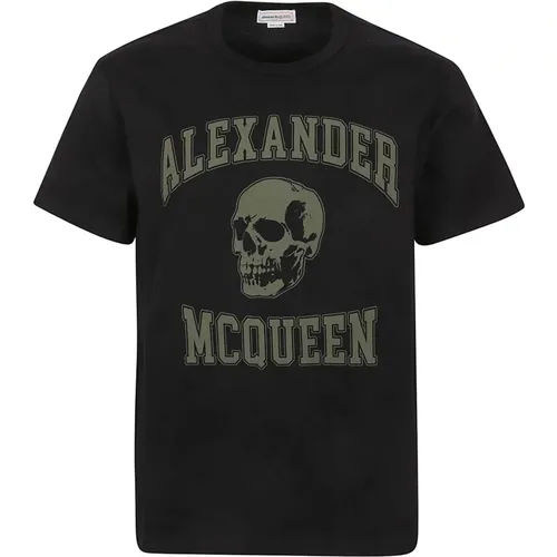 T-Shirts, male, , Size: S Men's Clothing T-Shirts & Polos Green Ss24 - alexander mcqueen - Modalova