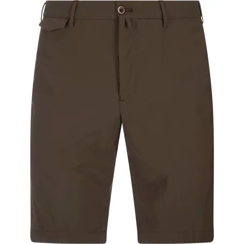 Braune Bermuda-Shorts mit mittlerer Taille , Herren, Größe: M - PT Torino - Modalova