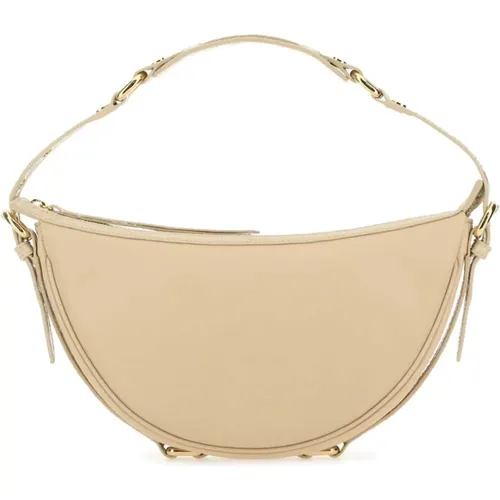 Shoulder Bags, female, , Size: ONE SIZE Cream Leather Shoulder Bag - By FAR - Modalova