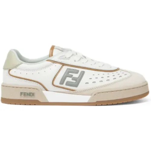 Sneakers, female, , Size: 7 1/2 US and Brown Leather Low Tops - Fendi - Modalova