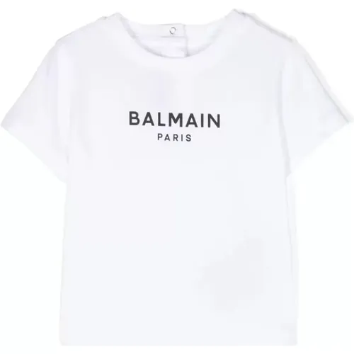 Weiße T-Shirts & Polos für Mädchen - Balmain - Modalova