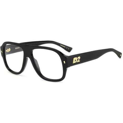 Glasses, male, , Size: 56 MM Vintage Glamour Eyeglasses - Dsquared2 - Modalova