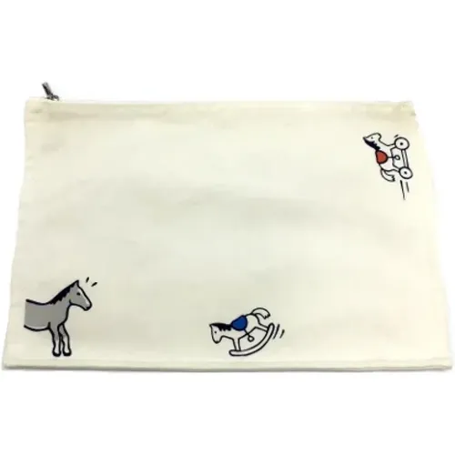 Pre-owned Clutches, female, , Size: ONE SIZE Pre-owned Cotton pouches - Hermès Vintage - Modalova