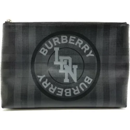 Pre-owned Clutches, male, , Size: ONE SIZE Pre-owned Canvas clutches - Burberry Vintage - Modalova