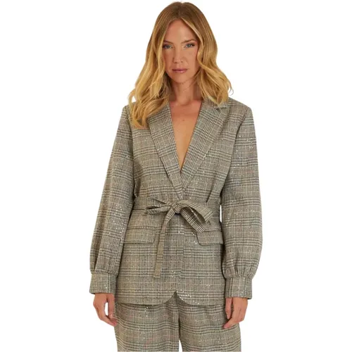 Blazer with shiny details , female, Sizes: S, L, M - Alma en Pena - Modalova