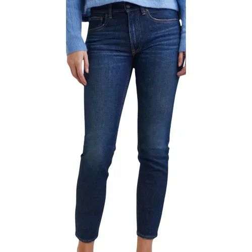 Knöchellange Mid Rise Skinny Jeans , Damen, Größe: W27 - Polo Ralph Lauren - Modalova