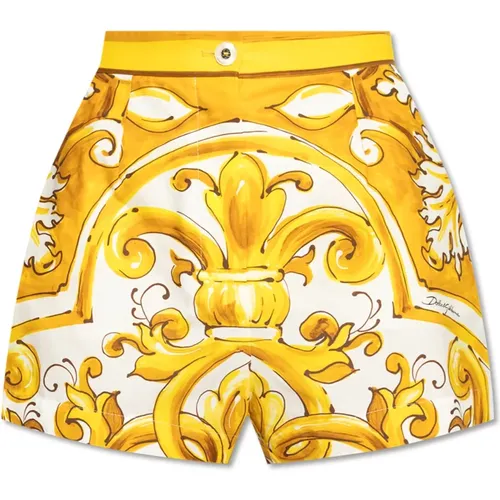 Shorts mit 'Majolica'-Muster - Dolce & Gabbana - Modalova