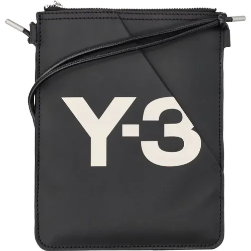 Schwarze Crossbody Geldbörse aus Leder - Y-3 - Modalova