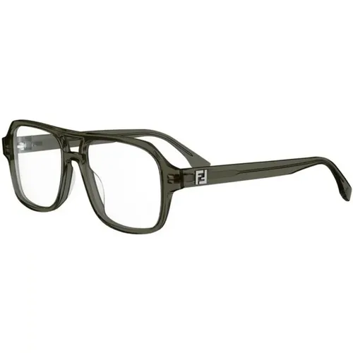 Glasses, male, , Size: 54 MM FF Squared Eyeglasses - Fendi - Modalova