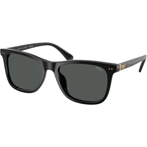 Klassische Sonnenbrille schwarzer Rahmen , Herren, Größe: 55 MM - Polo Ralph Lauren - Modalova