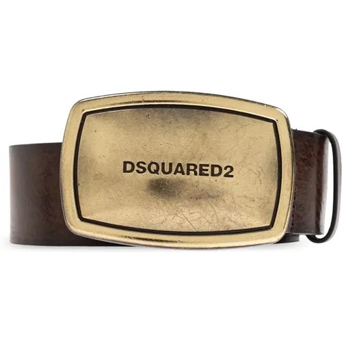 Belts, male, , Size: 80 CM Leather belt - Dsquared2 - Modalova