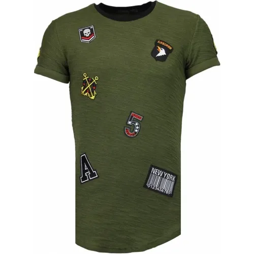 Exclusive Military Patches - Man T Shirt - T09150G , male, Sizes: M, S - True Rise - Modalova