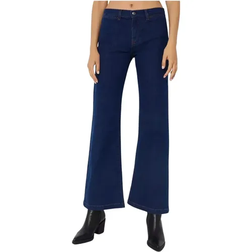 Dunkle Flare Jeans mit Taschen Fay - Fay - Modalova