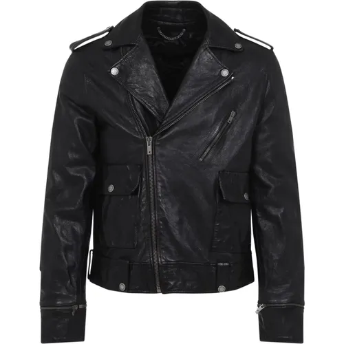 Leather Jackets, male, , Size: M Leather Jacket - Golden Goose - Modalova