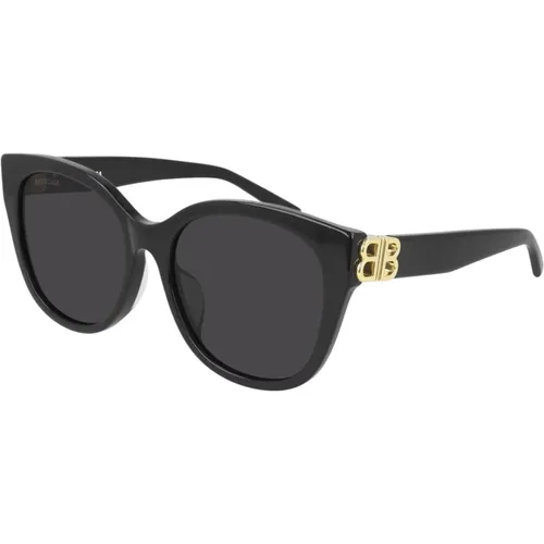 Schwarze Gold Graue Sonnenbrille Bb0103Sa - Balenciaga - Modalova