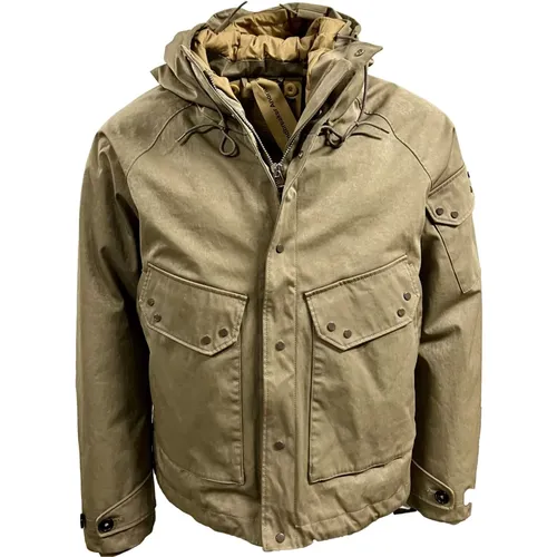 Olive Winbreaker Anorak, Ojj, Down Filled , male, Sizes: M - Ten C - Modalova