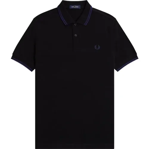 Slim Fit Twin Tipped Polo in /French Navy , male, Sizes: 3XL - Fred Perry - Modalova