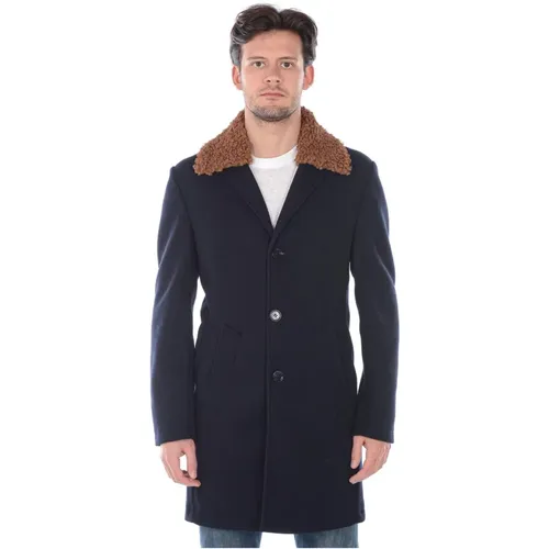 Serious Fur Trim Jacke Mantel , Herren, Größe: 3XL - Daniele Alessandrini - Modalova