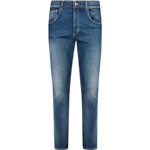 Slim Fit Karottenjeans Blaue Waschung , Herren, Größe: W30 - Dondup - Modalova