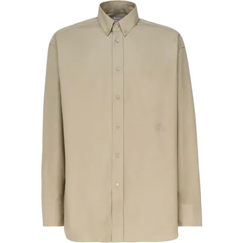 Stilvolle Baumwoll Elastan Hemden , Herren, Größe: M - Burberry - Modalova