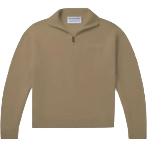 Lambswool Half-Zip Pullover für Herren , Herren, Größe: S - MC2 Saint Barth - Modalova