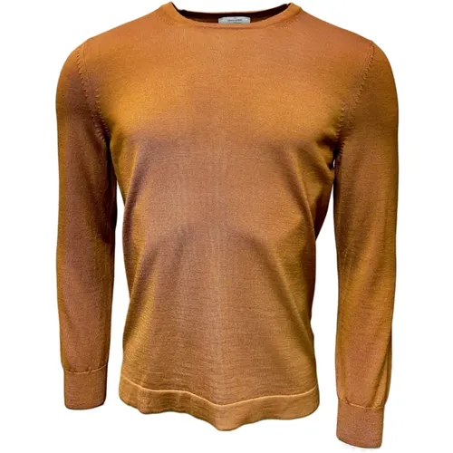 Athleisure Merino Pullover Kurkuma Beige , Herren, Größe: XL - Gran Sasso - Modalova