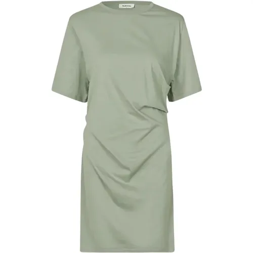 Grünes Jerseykleid mit Raffungen , Damen, Größe: XS - Modström - Modalova