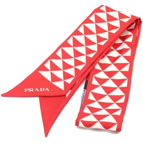 Pre-owned Scarves, female, , Size: ONE SIZE Pre-owned Silk scarves - Prada Vintage - Modalova