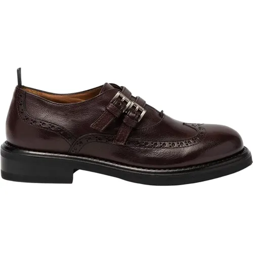 Wingtip Double Monk Strap Lederschuhe , Damen, Größe: 41 EU - Elia Maurizi - Modalova