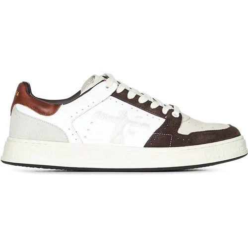 Sneakers, male, , Size: 8 US Brown Leather Sneakers White Sole - Premiata - Modalova