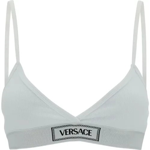 Bras, female, , Size: L Cotton Top - Versace - Modalova