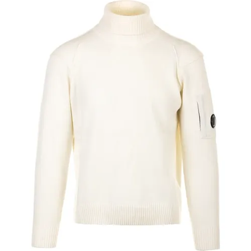 Turtlenecks, male, , Size: XL Lambswool Roll Neck Knit Sweater - C.P. Company - Modalova