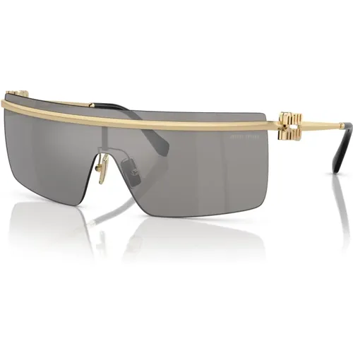 Gold Grey Sunglasses SMU 50Zs , female, Sizes: 42 MM - Miu Miu - Modalova