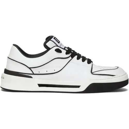New Roma Sneakers with Contrasting Details , male, Sizes: 6 UK - Dolce & Gabbana - Modalova
