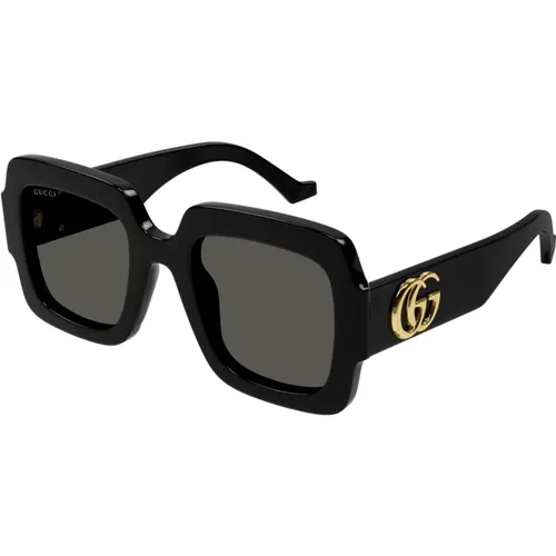 Schwarze Sonnenbrille mit Zubehör , Damen, Größe: 50 MM - Gucci - Modalova