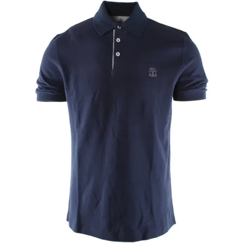 Polo Shirts, male, , Size: 2XL Cotton Polo Shirt for Men - BRUNELLO CUCINELLI - Modalova