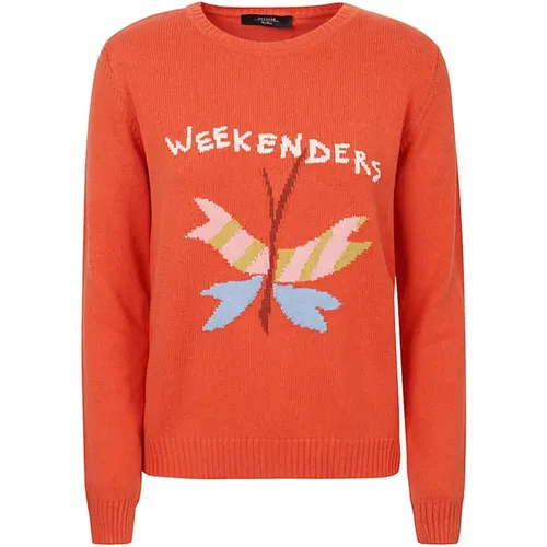 Cotton Butterfly Sweater , female, Sizes: S, M, L - Max Mara Weekend - Modalova