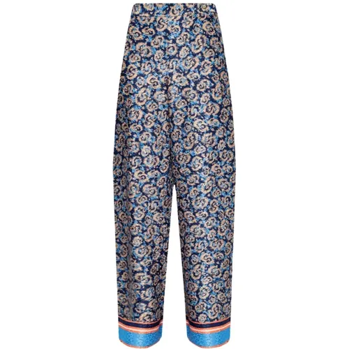 Patterned trousers , female, Sizes: S, XS - Salvatore Ferragamo - Modalova