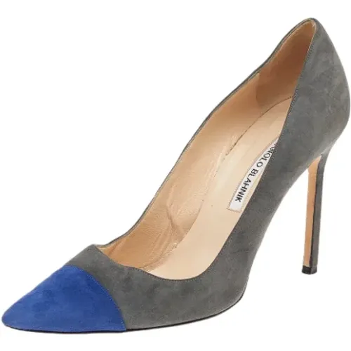 Pre-owned Pumps, female, , Size: 10 US Pre-owned Suede heels - Manolo Blahnik Pre-owned - Modalova