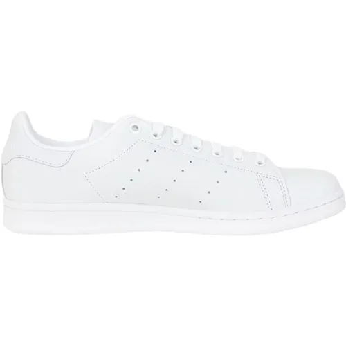 Weiße Ledersneakers mit Perforierten Streifen , Herren, Größe: 45 1/3 EU - adidas Originals - Modalova