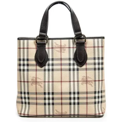 Pre-owned Tote Bags, female, , Size: ONE SIZE Pre-owned Coated canvas handbags - Burberry Vintage - Modalova