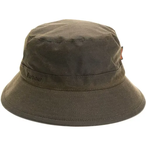 Waxed Cotton Bucket Hat Green/ , male, Sizes: XL, L, M - Barbour - Modalova