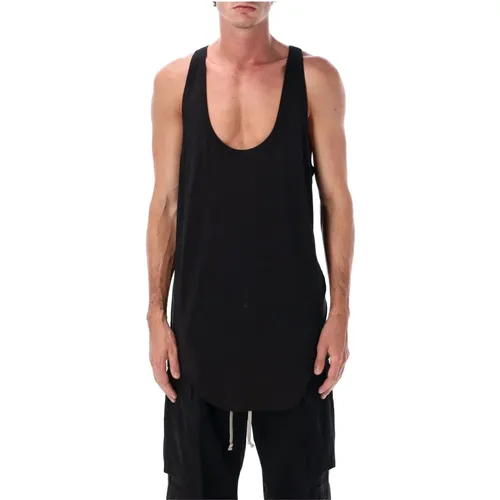Sleeveless Tops, male, , Size: M Wool Silk Tank Top Aw25 - Rick Owens - Modalova