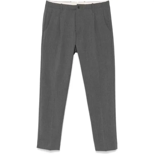 Suit Trousers, male, , Size: 2XL Slim Cut Grey Trousers Button Fly - Nine In The Morning - Modalova