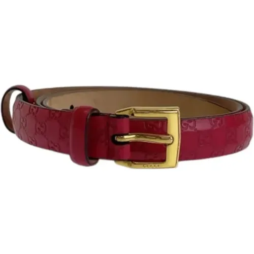 Pre-owned Belts, female, , Size: ONE SIZE Pre-owned Leather belts - Gucci Vintage - Modalova