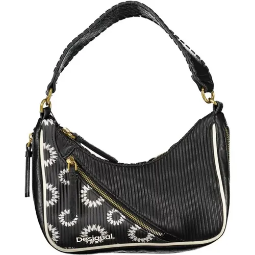 Schwarze Polyethylen-Handtasche mit Mehreren Taschen - Desigual - Modalova